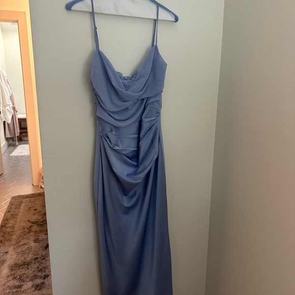 COPY - House of CB dress teia satin and georgette corset midi dress - Picture 4 of 14